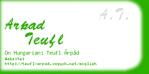 arpad teufl business card